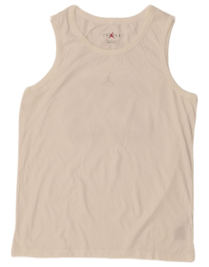 Gilet grafico da uomo Jordan, top in cotone bianco medio