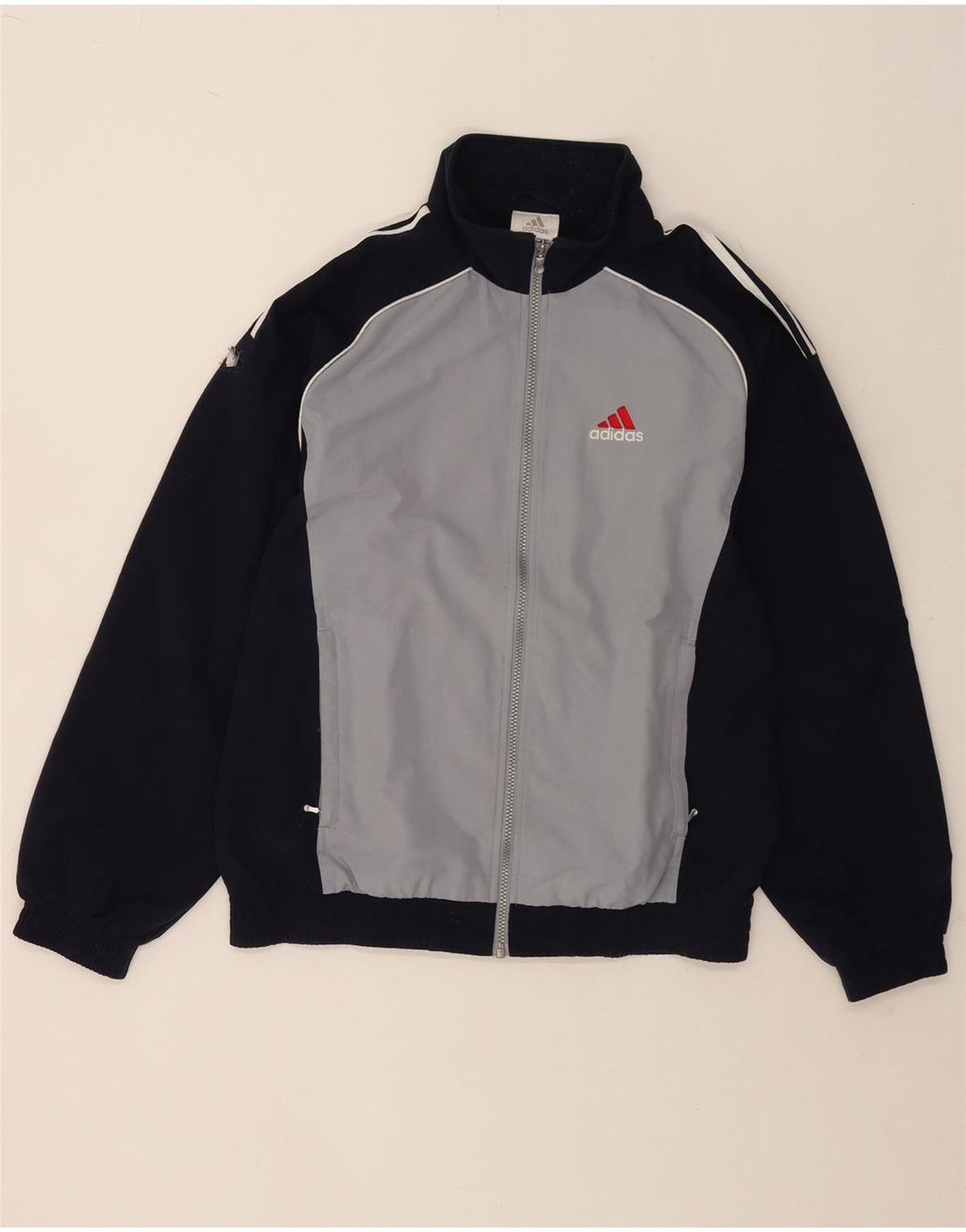 Giacca da tuta da uomo Adidas UK 38/40 Medium Blu Navy Colourblock