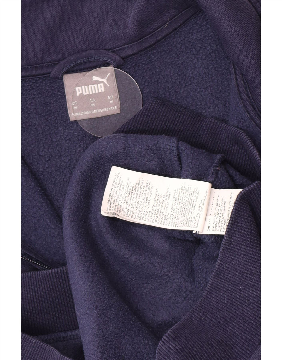 Giacca da ginnastica da uomo Puma media cotone blu navy
