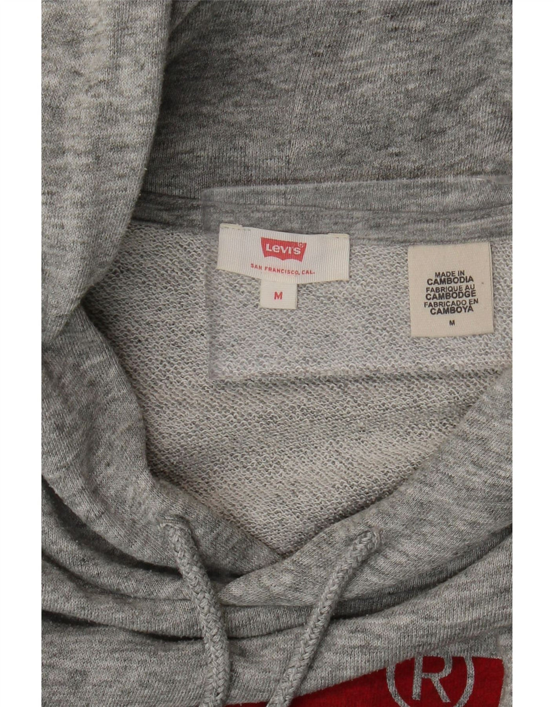 Maglione con cappuccio grafico da donna Levi's UK 14 Grigio medio chiazzato