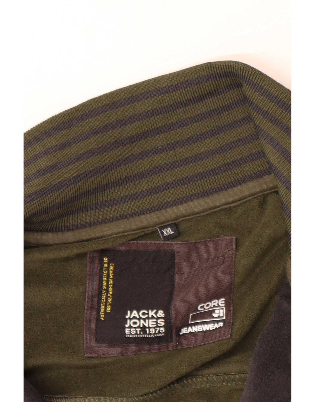 Giacca da ginnastica da uomo con grafica Jack & Jones 2XL color block kaki
