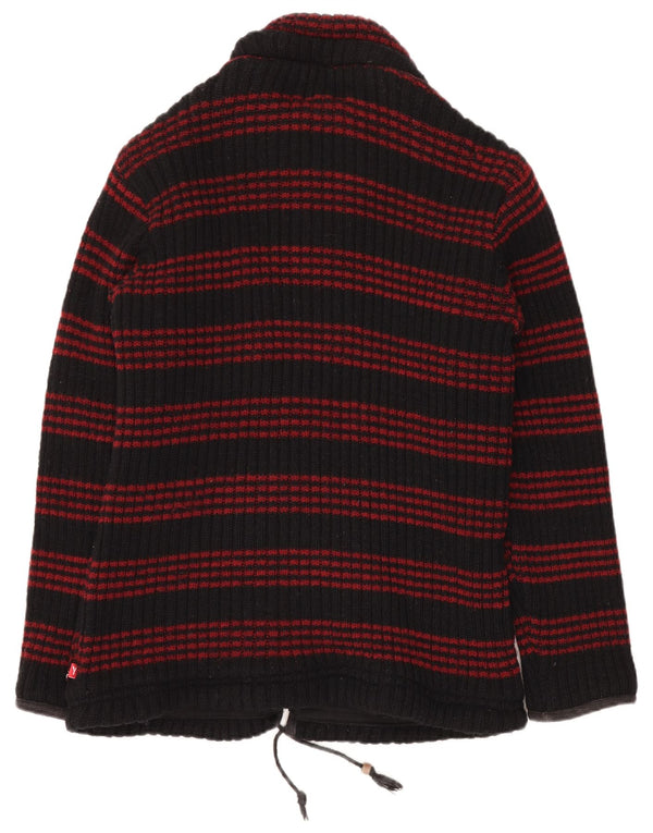 Maglione cardigan da uomo HIMALAYA XL in lana a righe nere