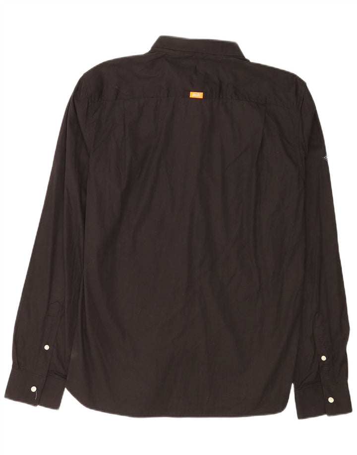 Camicia da uomo Superdry Large in cotone nero