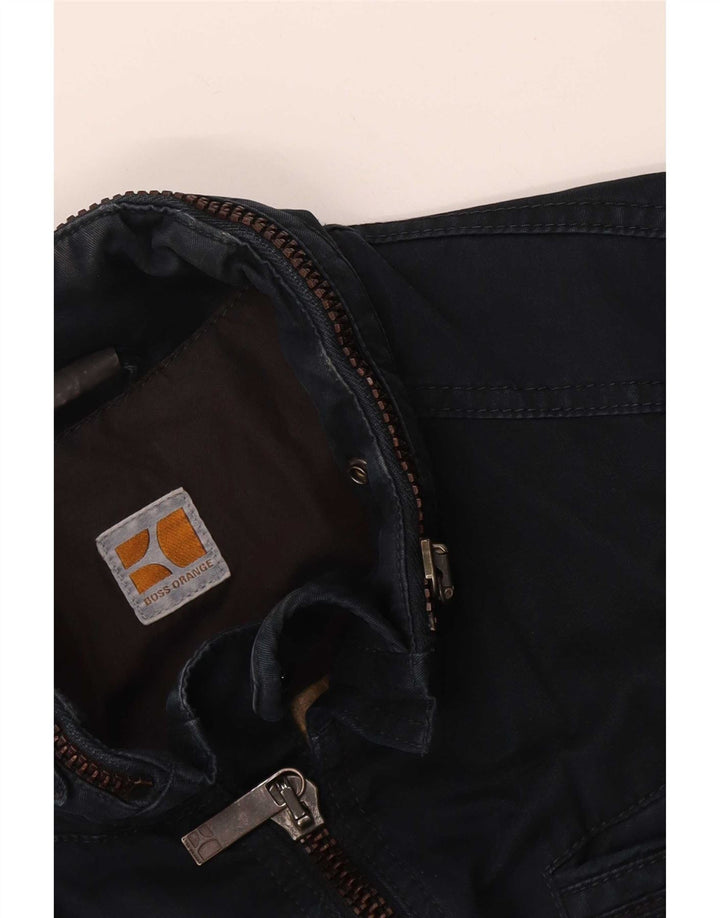Giacca utility da uomo con cappuccio Hugo Boss UK 38 medio blu navy