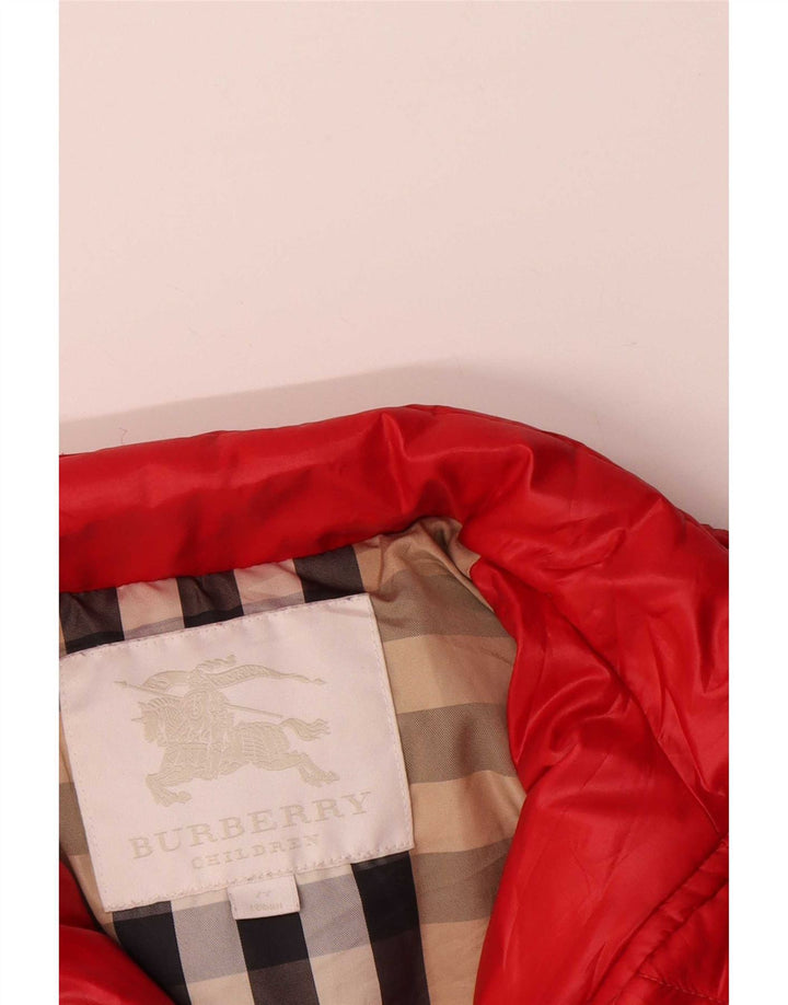 Burberry Cappotto imbottito per ragazze 6-7 anni Rosso Poliammide