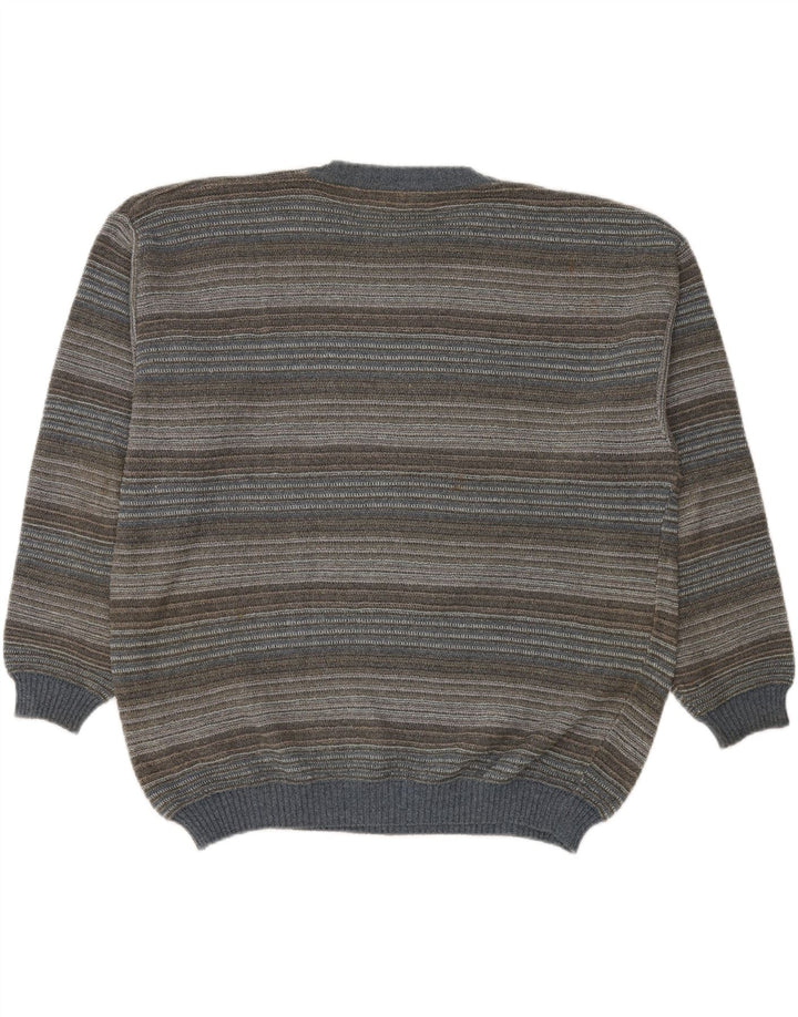 Maglione maglione girocollo da uomo RODES 2XL cotone a righe multicolore