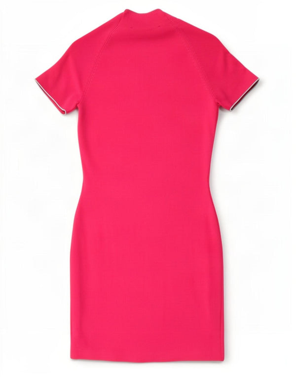 Vestito aderente da donna Zara UK 10 Small Rosa in viscosa