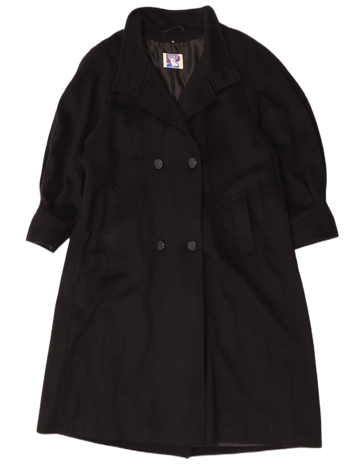 Cappotto doppiopetto da donna Yessica UK 20 2XL Lana nera