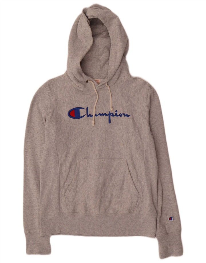 Maglione con cappuccio grafico Reverse Weave da donna CHAMPION UK 14 Grigio medio