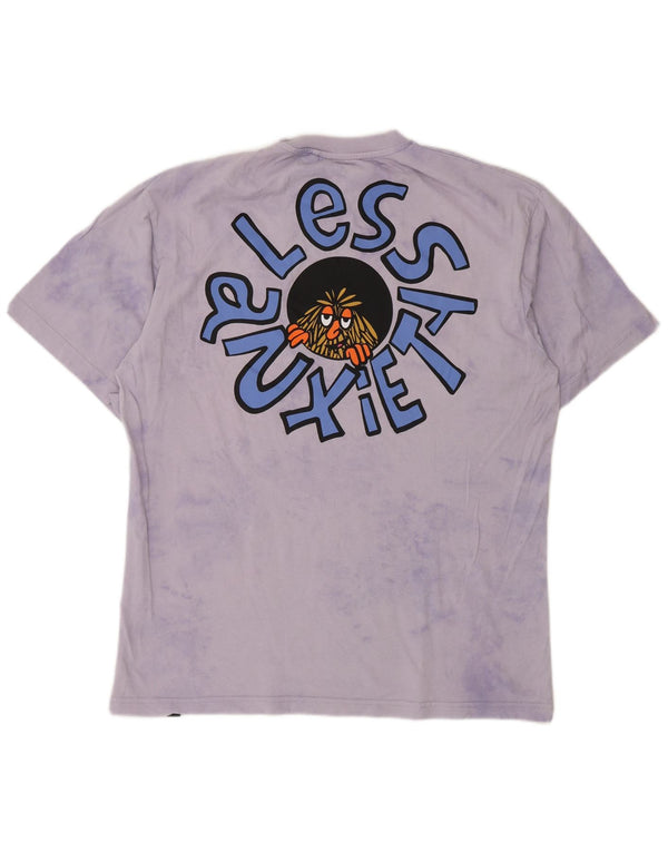 T-shirt grafica da uomo Pull & Bear Top viola medio tie dye