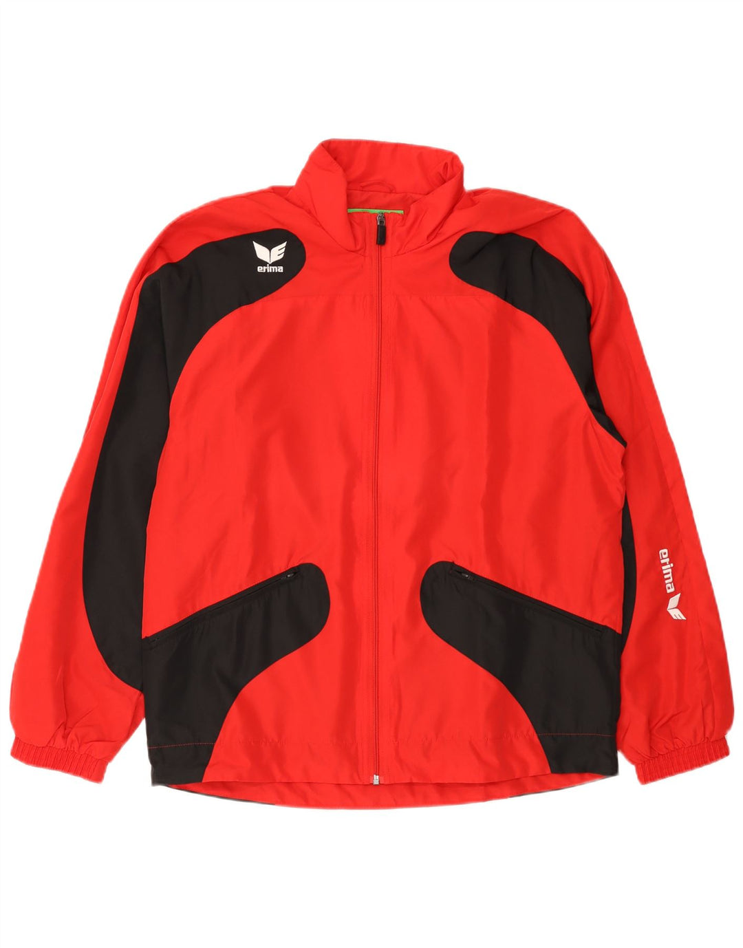 Giacca da tuta da uomo Erima UK 40/42 Poliestere color block rosso medio