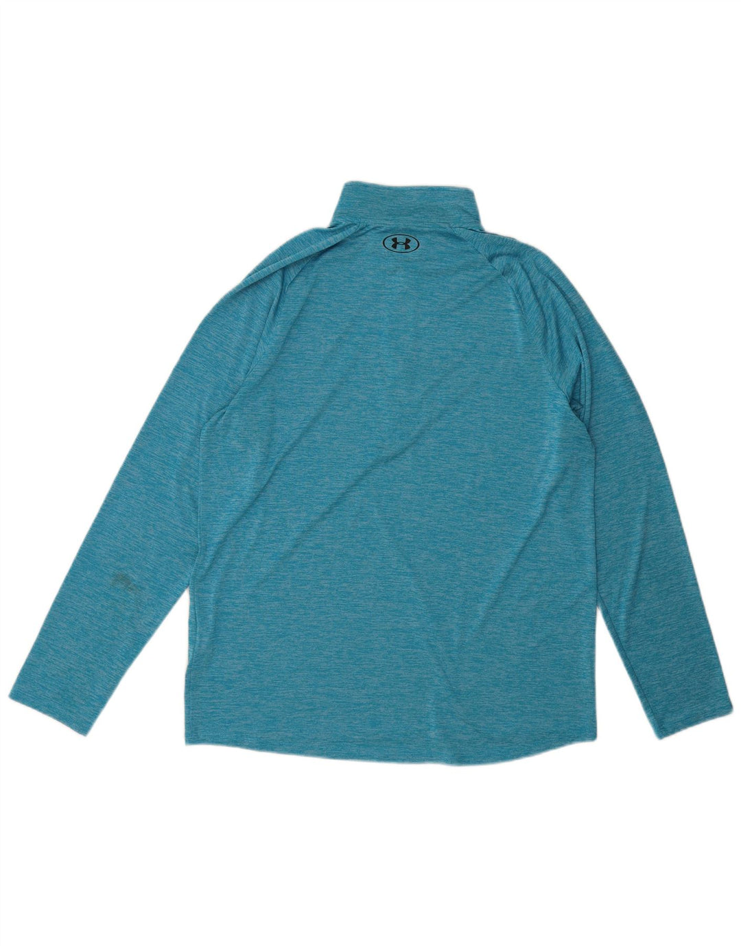 Under Armour Maglia da uomo con zip e collo a maniche lunghe in poliestere chiazzato blu