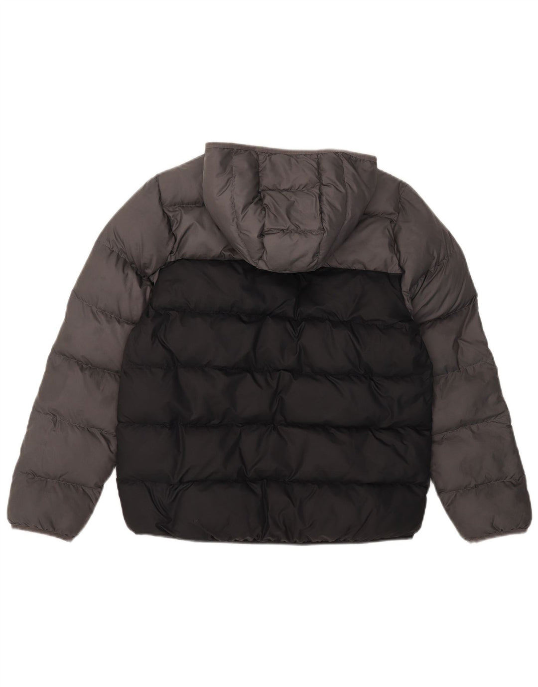 Giacca imbottita con cappuccio Adidas da ragazzo 13-14 anni in poliestere color block grigio