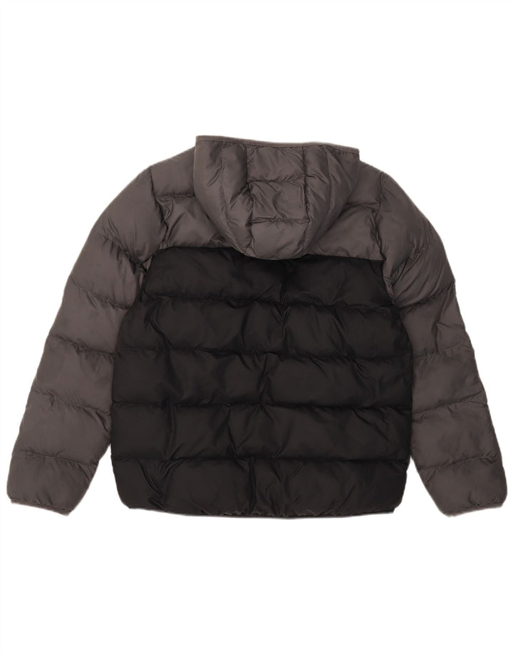 Giacca imbottita con cappuccio Adidas da ragazzo 13-14 anni in poliestere color block grigio