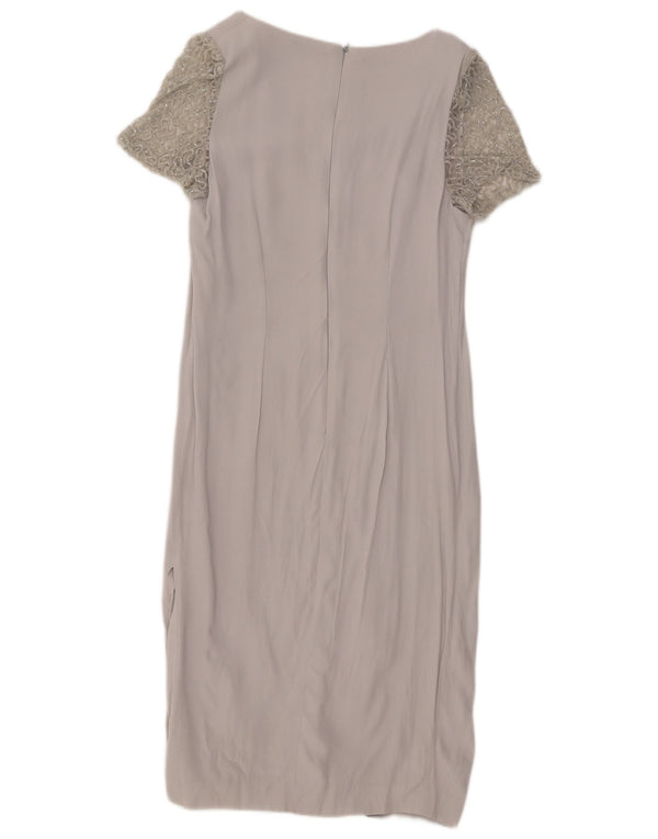 Abito Tubino Donna Luisa Spagnoli IT 50 XL Acetato Floreale Grigio