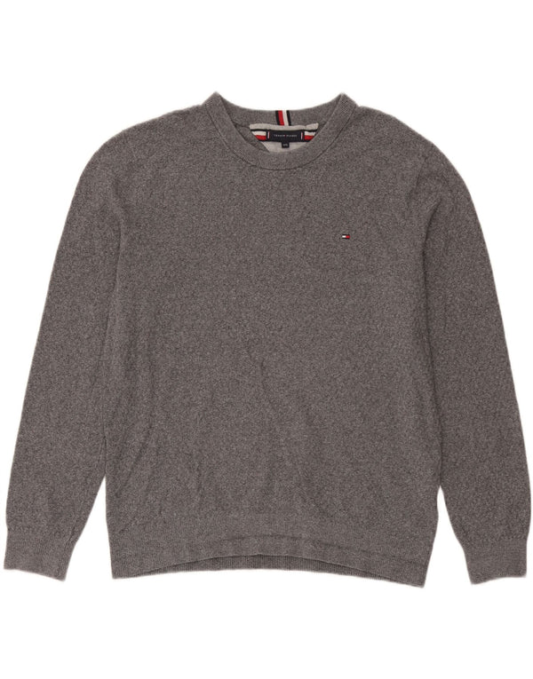 Maglione maglione girocollo da uomo Tommy Hilfiger 3XL cotone grigio