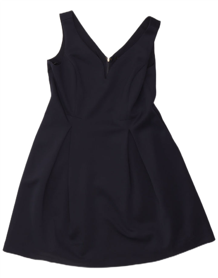 Abito a trapezio senza maniche da donna Dkny US 14 XL poliestere blu navy