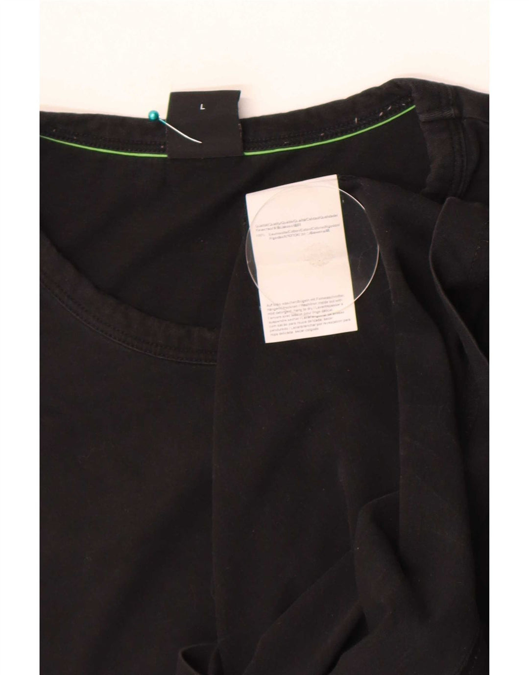 T-shirt da uomo Hugo Boss Top grande in cotone nero