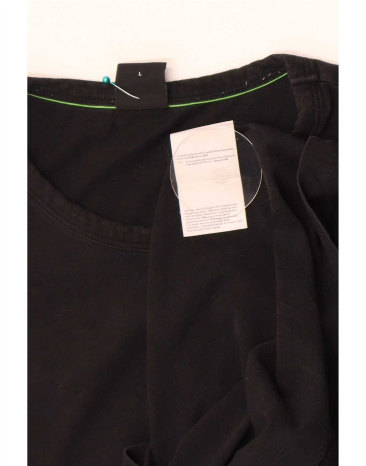 T-shirt da uomo Hugo Boss Top grande in cotone nero