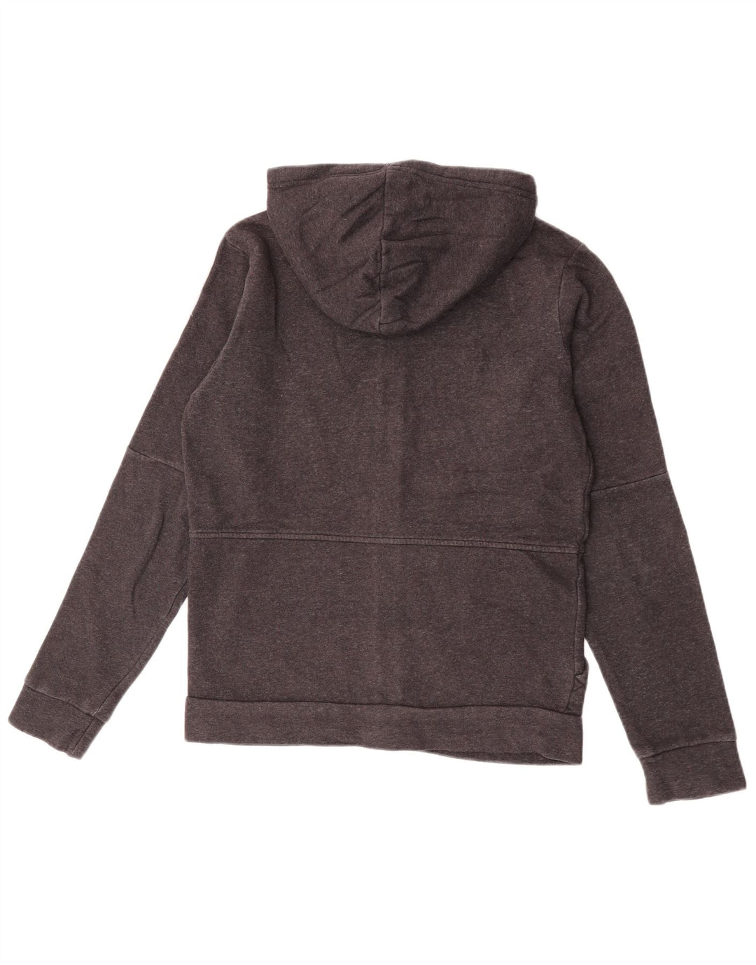 Maglione con cappuccio e zip Adidas da uomo piccolo in cotone grigio