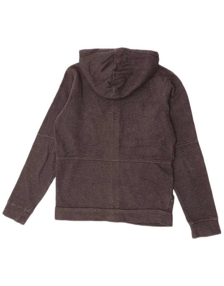 Maglione con cappuccio e zip Adidas da uomo piccolo in cotone grigio