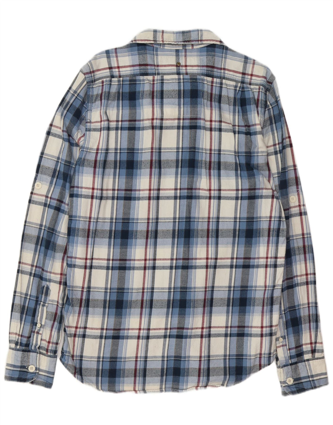 Camicia da uomo in flanella SUPERDRY XL in cotone scozzese blu