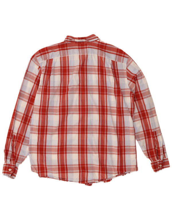 EDDIE BAUER Camicia da uomo dalla vestibilità classica, grande cotone scozzese rosso