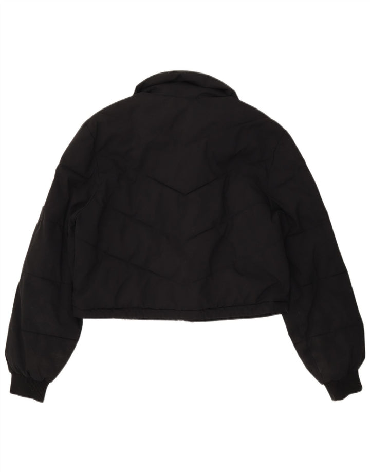 TRUE RELIGION Giacca imbottita corta da donna UK 16 Grande poliestere nero