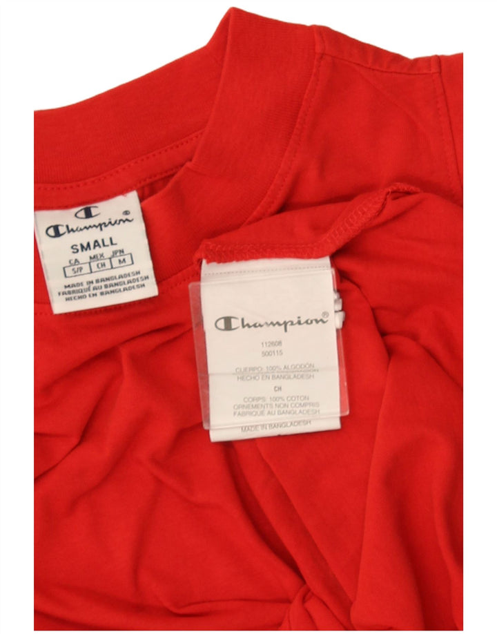 Canotta grafica da donna Champion UK 10 piccola in cotone rosso