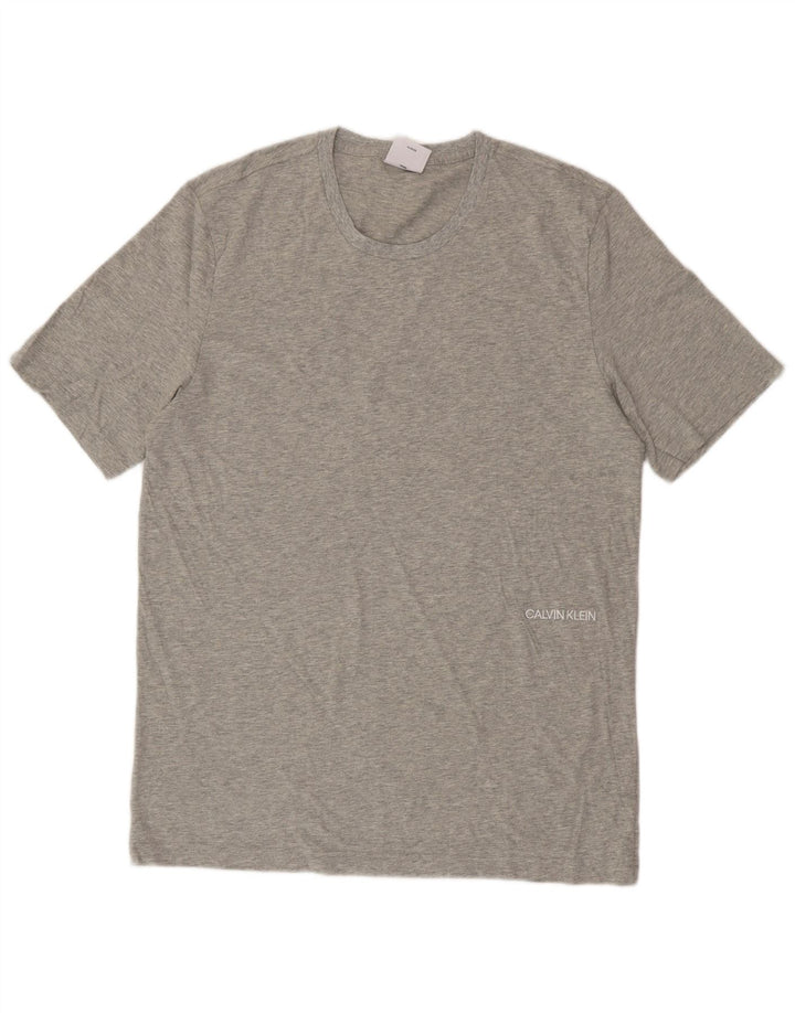 CALVIN KLEIN T-shirt da uomo Top Large in cotone grigio
