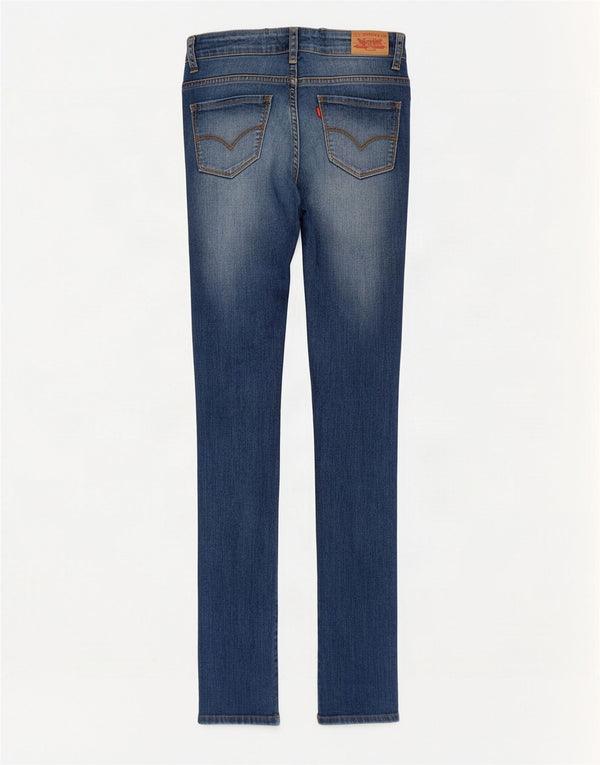 Levi's Girls 711 Distressed Skinny Jeans 15-16 Years W26 L32 Blue Cotton
