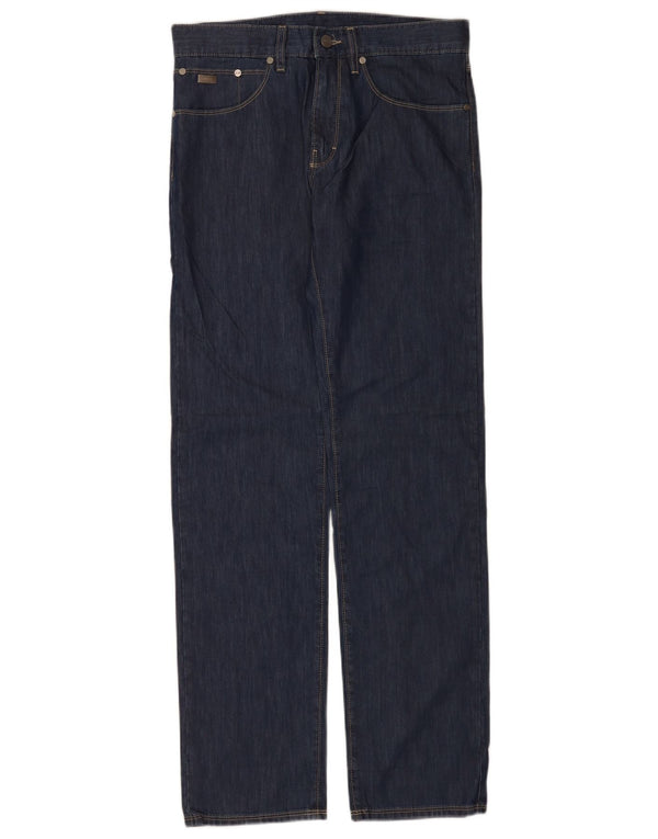 Jeans dritti da uomo Hugo Boss W31 L34 cotone blu navy