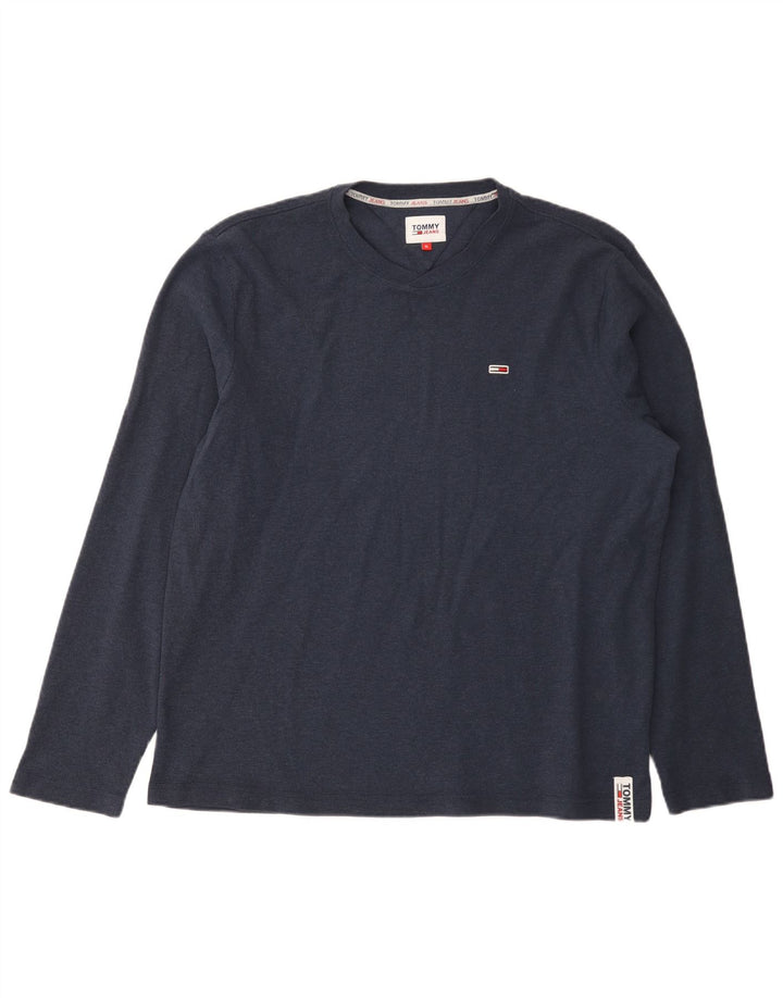 Tommy Hilfiger Uomo Top Manica Lunga XL Blu Navy Cotone