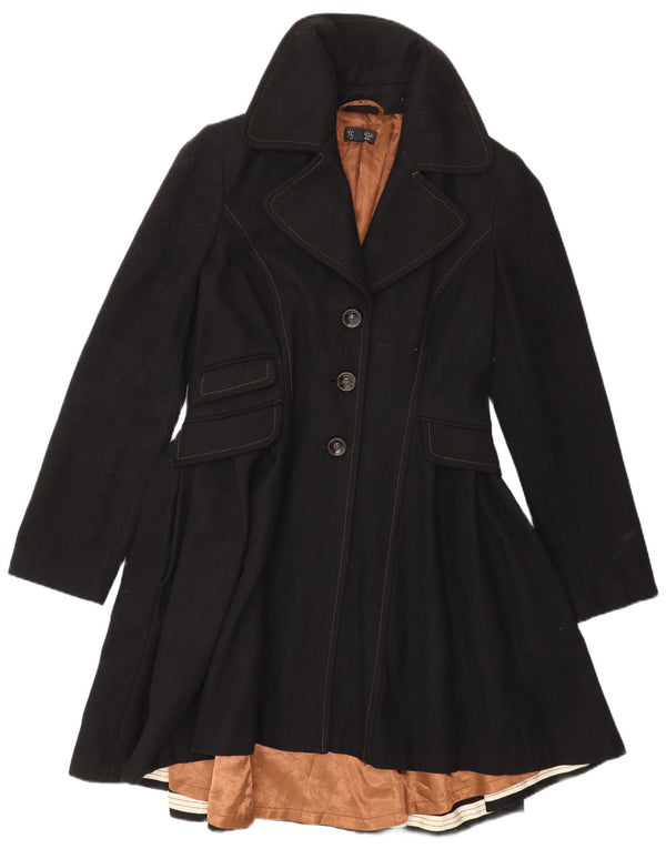 Cappotto da principessa da donna Topshop UK 12 lana nera media