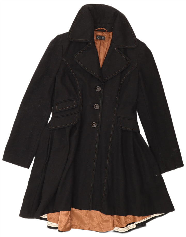 Cappotto da principessa da donna Topshop UK 12 lana nera media