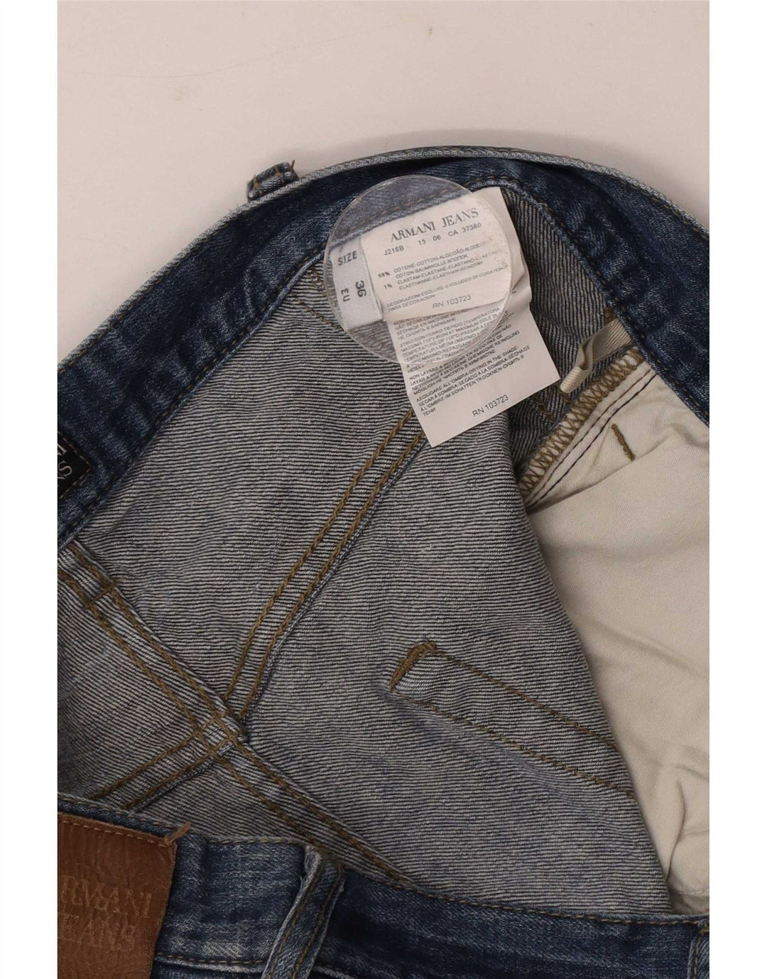 Jeans dritti da uomo Armani W36 L29 cotone blu