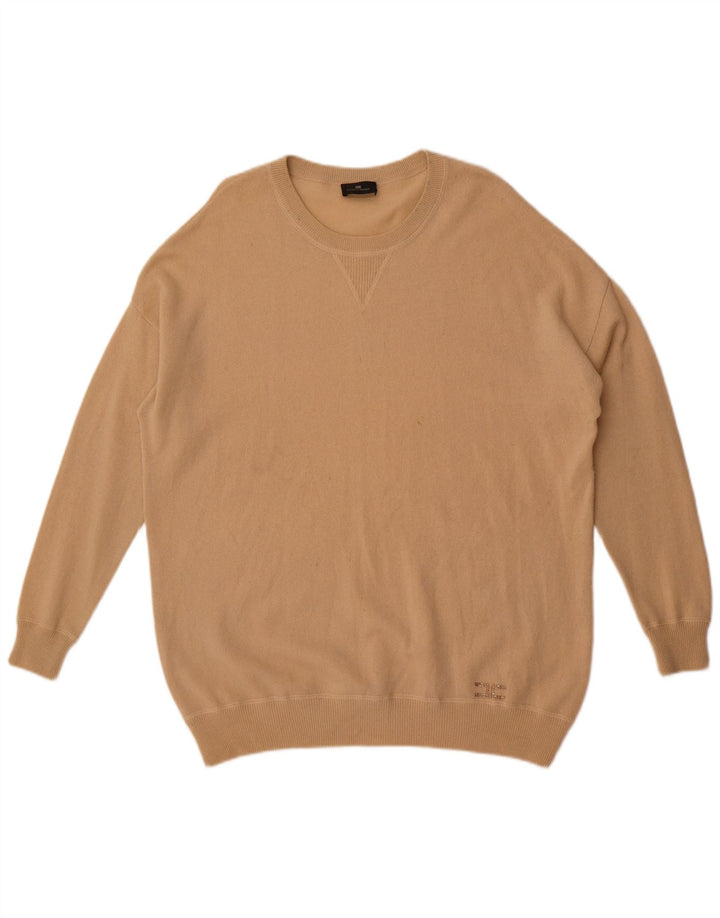 Maglia Maglia Girocollo Donna Elisabetta Franchi IT 40 Small Beige