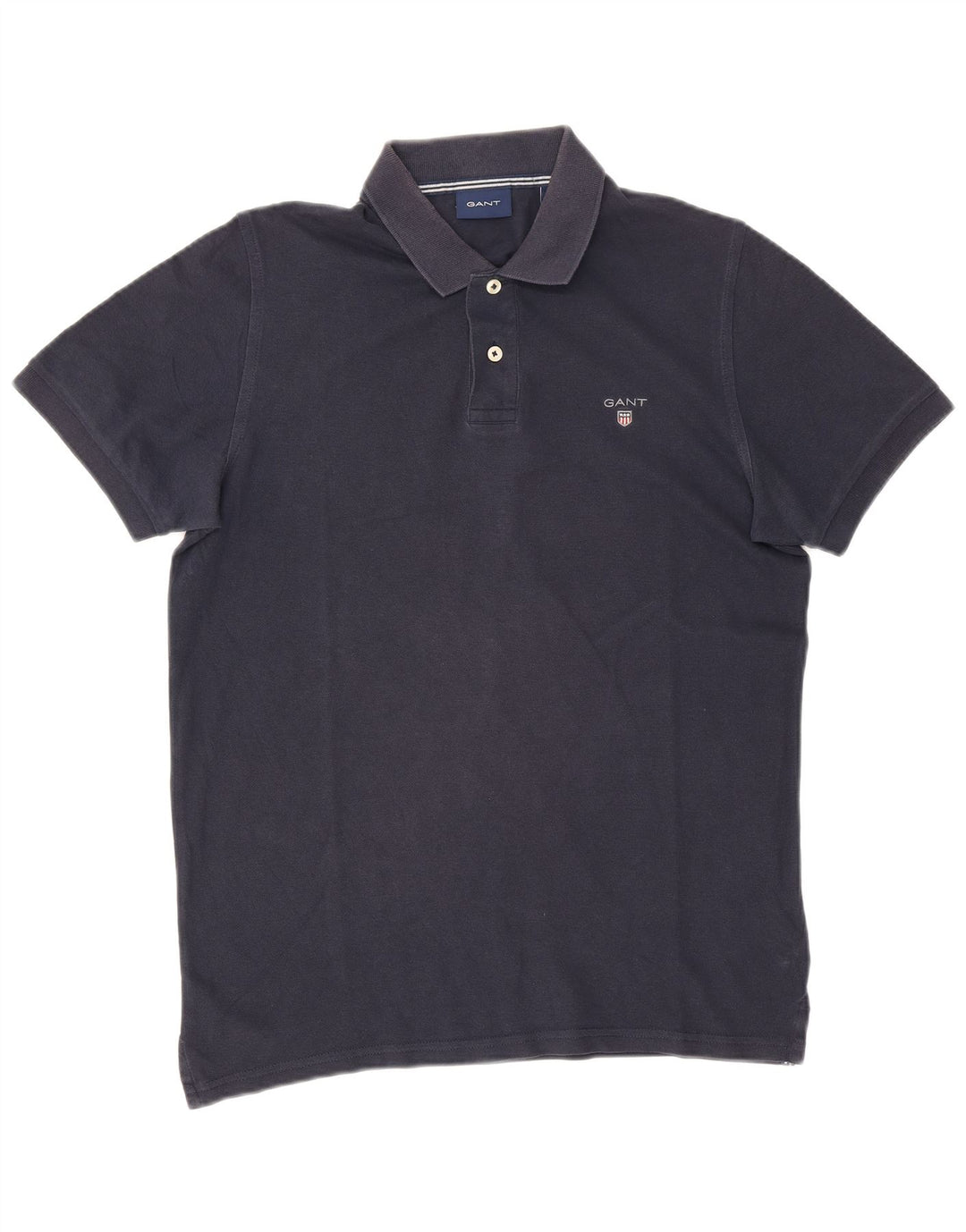 Polo da uomo Gant piccola in cotone blu navy
