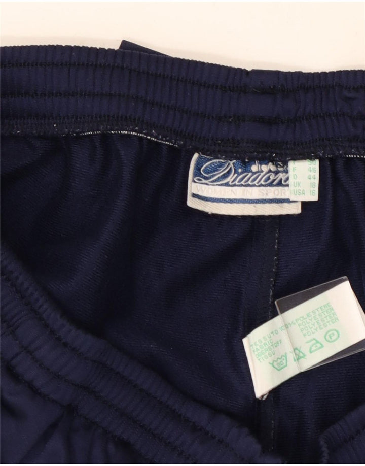 Pantaloni da tuta grafici da donna Diadora UK 18 XL poliestere blu navy