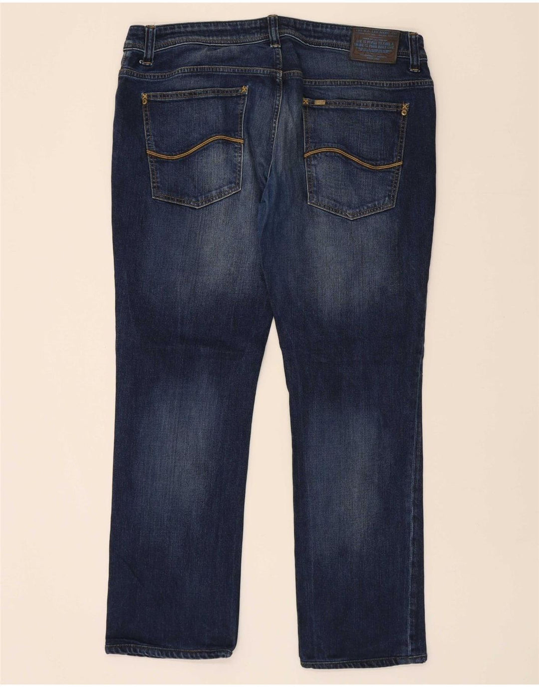 LEE Mens Straight Jeans W38 L29 Blue Cotton