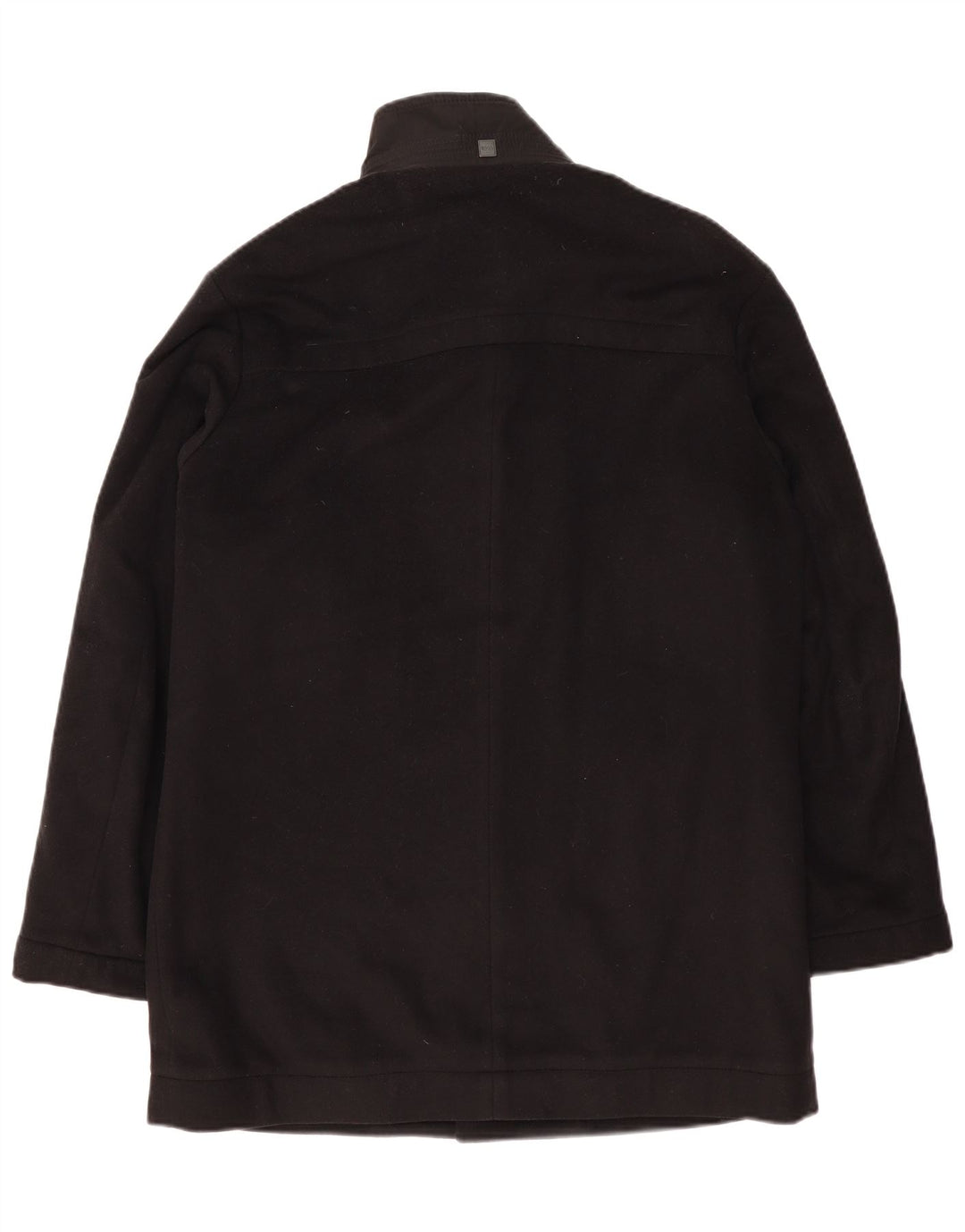 Cappotto da uomo Hugo Boss EU 48 lana nera media