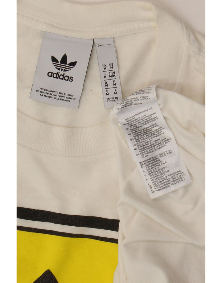 T-shirt grafica da uomo ADIDAS Top in cotone bianco medio