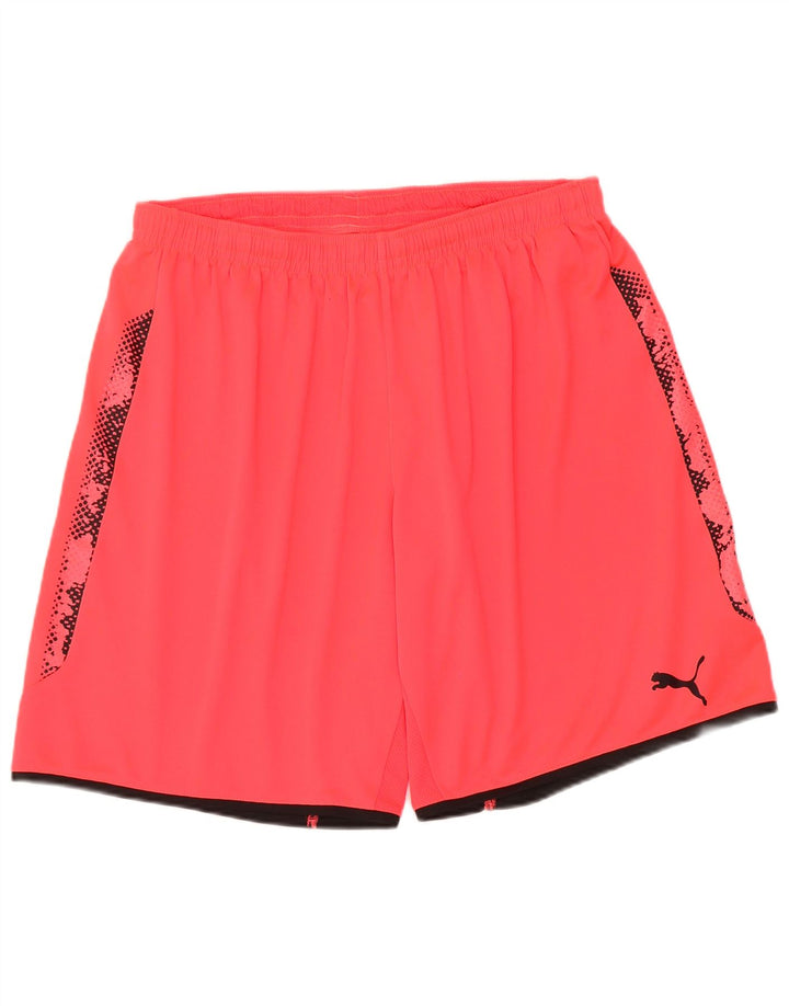 Pantaloncini sportivi da uomo Puma XL Poliestere maculato rosso