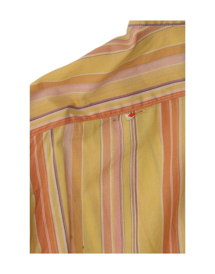 FRED PERRY Mens Shirt Large Yellow Striped Vintage Fred Perry and Second-Hand Fred Perry from Messina Hembry 