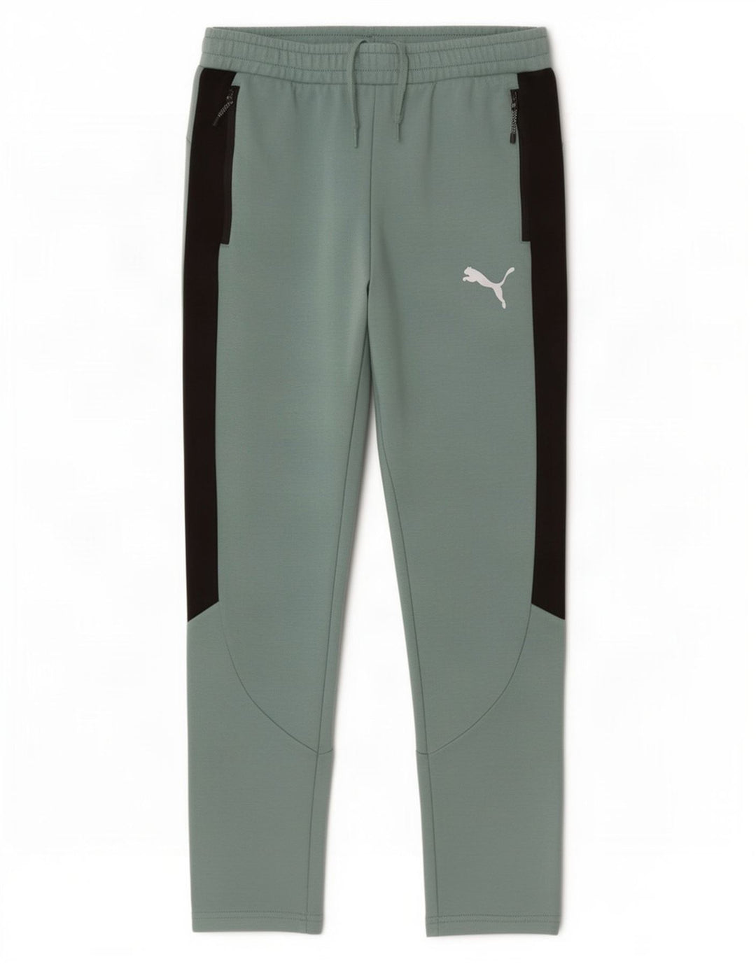 Pantaloni da tuta da uomo Puma in cotone color block verde medio
