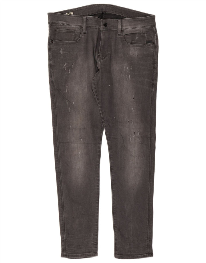 Jeans super slim effetto consumato da uomo G-Star W36 L32 cotone grigio