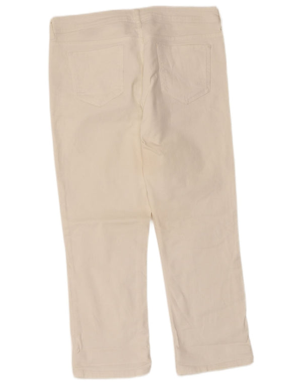 Jeans corti da donna Fat Face UK 14 Large W34 L24 Cotone bianco