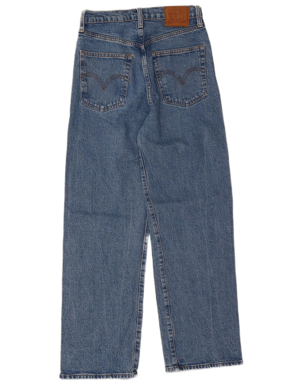 Jeans dritti a vita alta Levi's Ribcage da donna W27 L26 in cotone blu