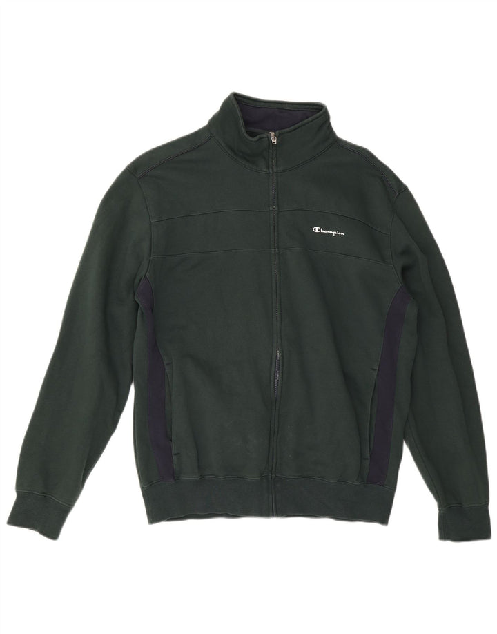 CHAMPION Womens Tracksuit Top Jacket UK 22 3XL Green Colourblock Vintage Champion and Second-Hand Champion from Messina Hembry 