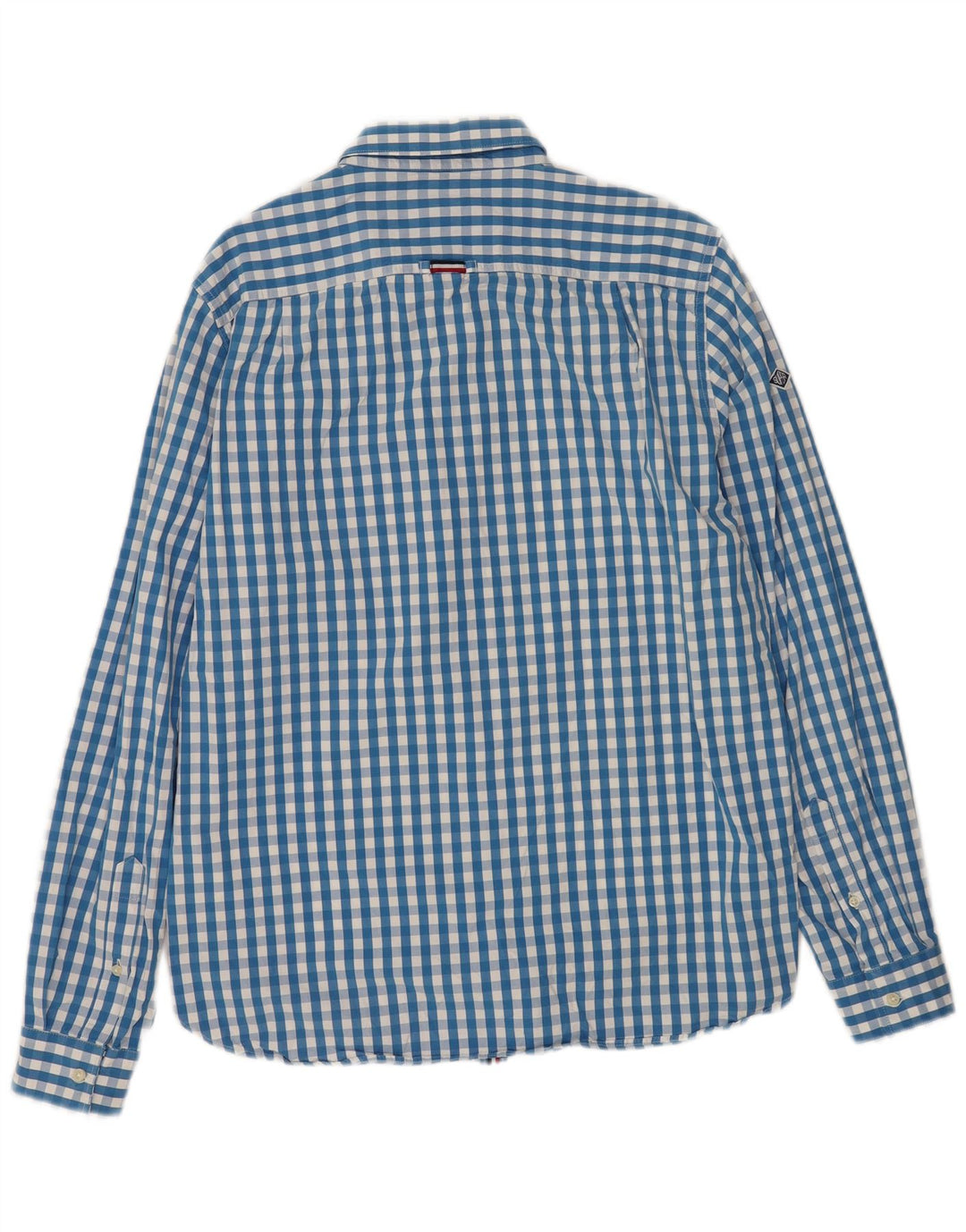 Camicia da uomo Superdry XL in cotone a quadretti blu